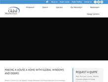 Tablet Screenshot of globalwindows.ca